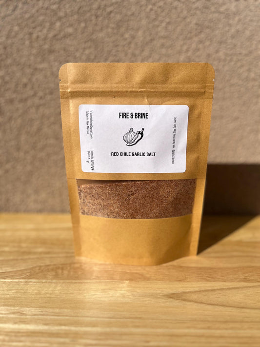 New Mexico Hatch Red Chile Garlic Salt | Spicy Finishing Salt for Tacos, Eggs & Grilling | Gourmet Salt Gift